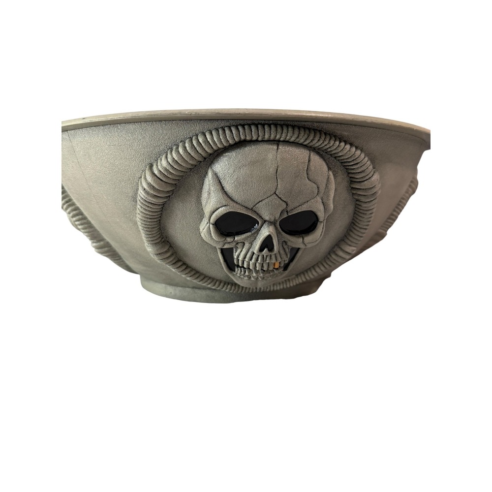Easter Unlimited Halloween Skull Candy Bowl Gray Plastic Gothic Decor 3D Skulls